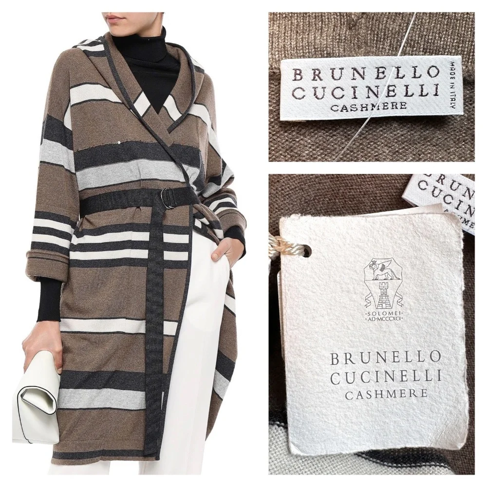 BRUNELLO CUCINELLI 100% cashmere long cardigan - Picture 1 of 16